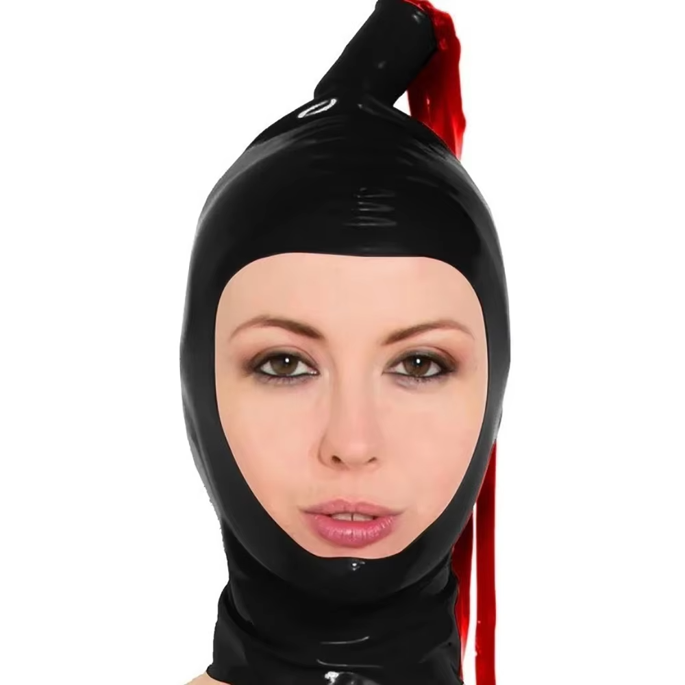 Cosplay Prop Paint - Cappuccio in lattice nero con parrucche