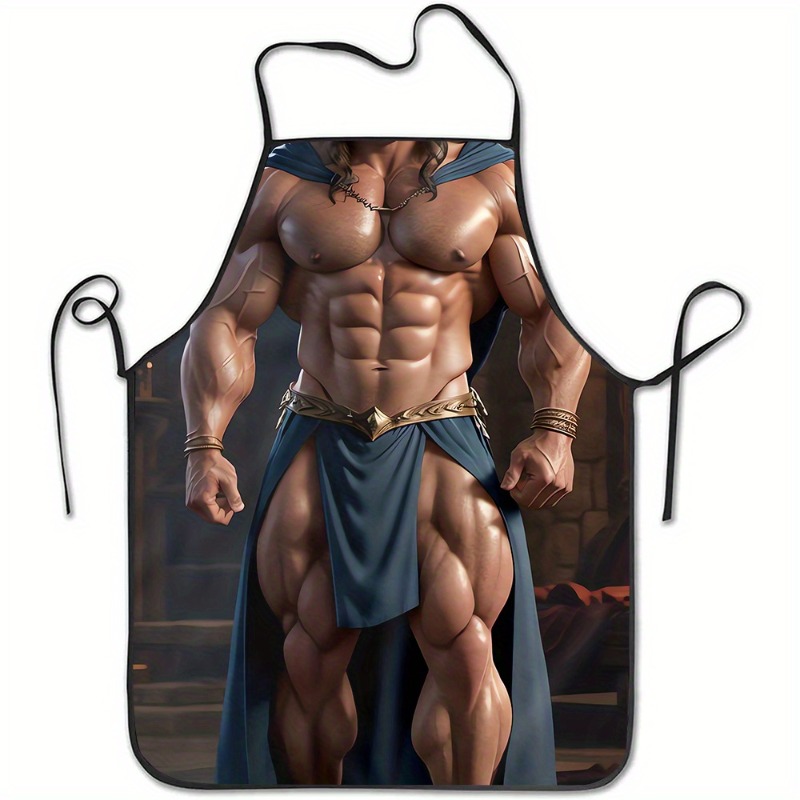 Briar Cosplay Prop - Grembiule da Cucina Uomo Muscoloso, Stampa