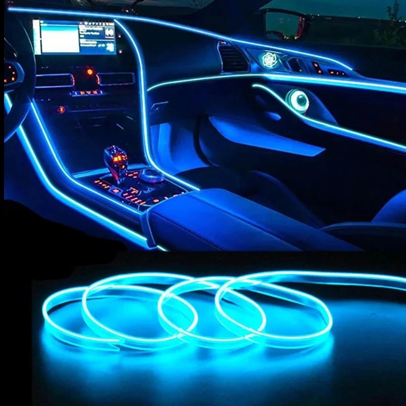 Led El Wire - Luci LED Decorative per Interni Auto,