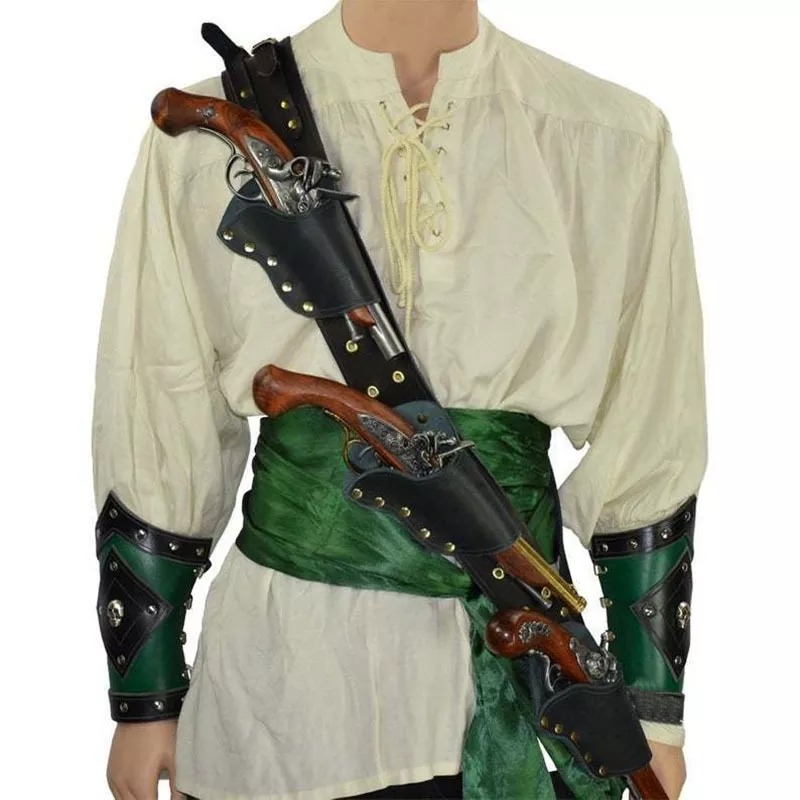 Cosplay Prop Pistol - Rinascimentale Pirata Flintlock Pistola Pistola Fondina