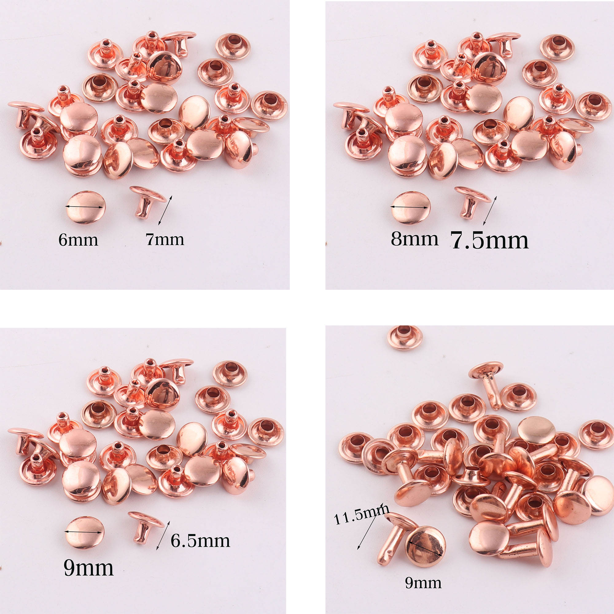 Snap Fastener Set - 100 set di rivetti a doppio