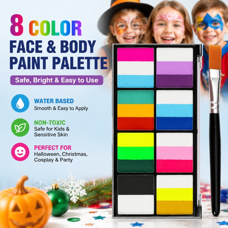 Cosplay Prop Paint - Palette di colori arcobaleno per viso