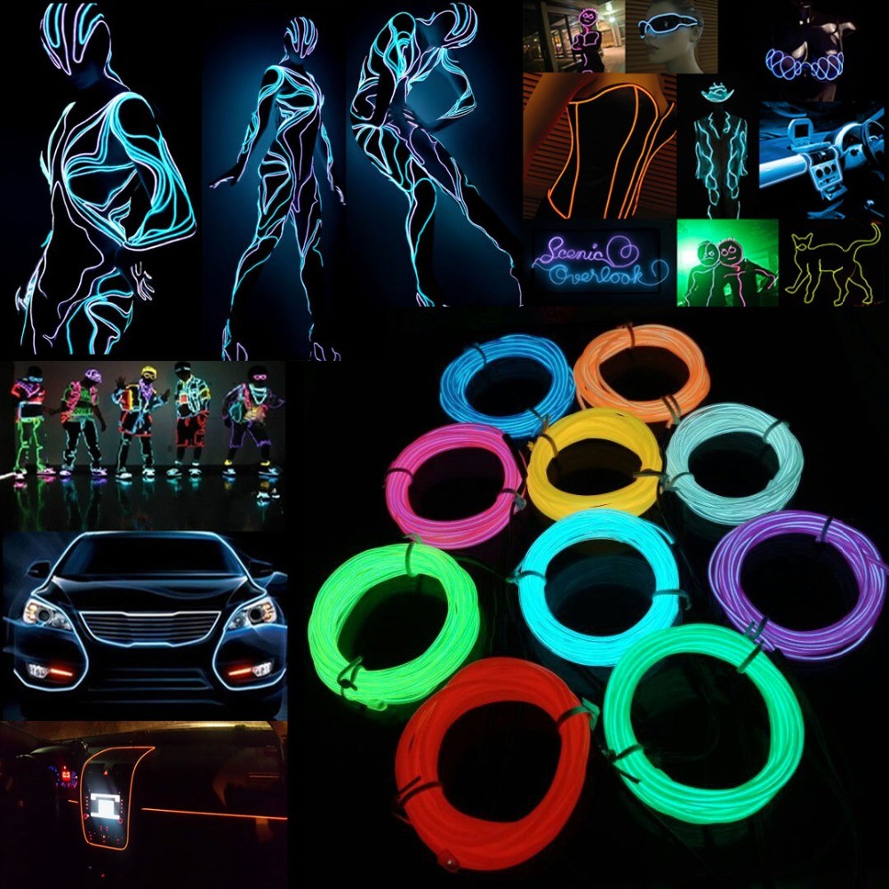 Glow EL Wire Cable LED Neon Ch - Led El Wire recensione e prezzo