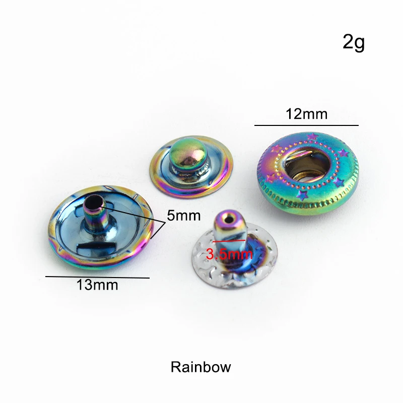 20-100 set arcobaleno 12mm 10  - Snap Fastener Set recensione e prezzo