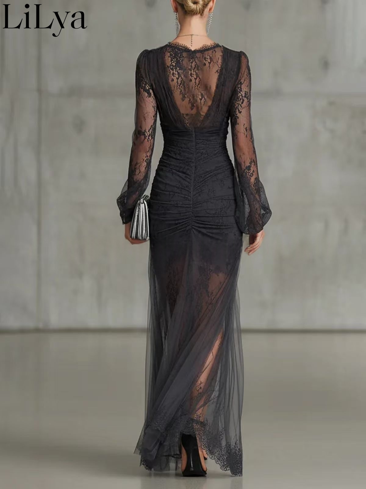 Abito da sera in pizzo nero da - Briar Cosplay Prop recensione e prezzo