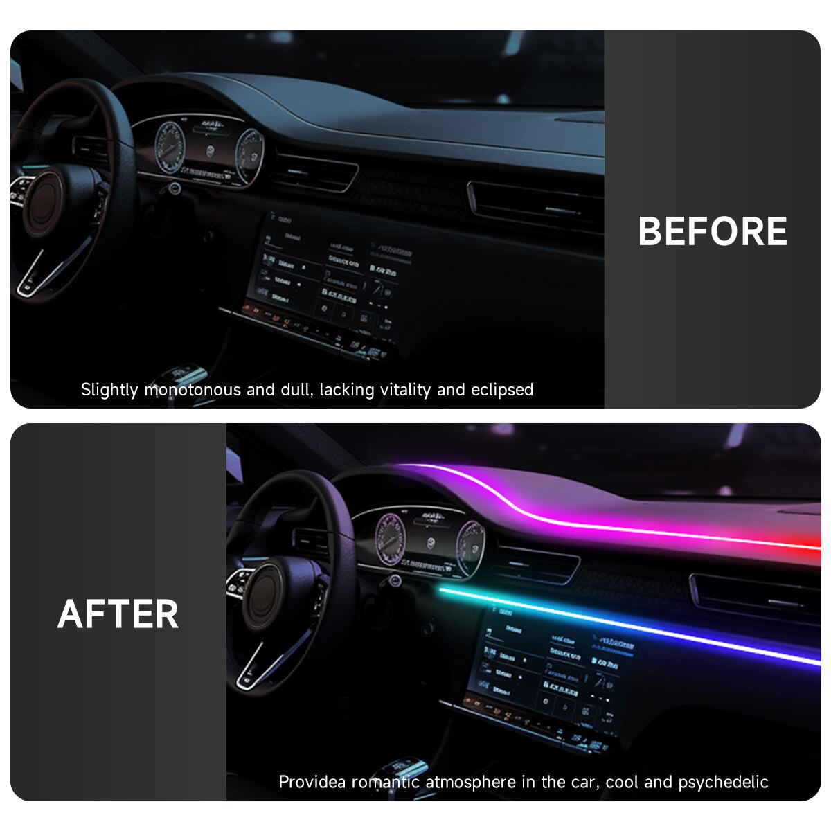 Luce ambientale a LED per auto - Led El Wire recensione e prezzo